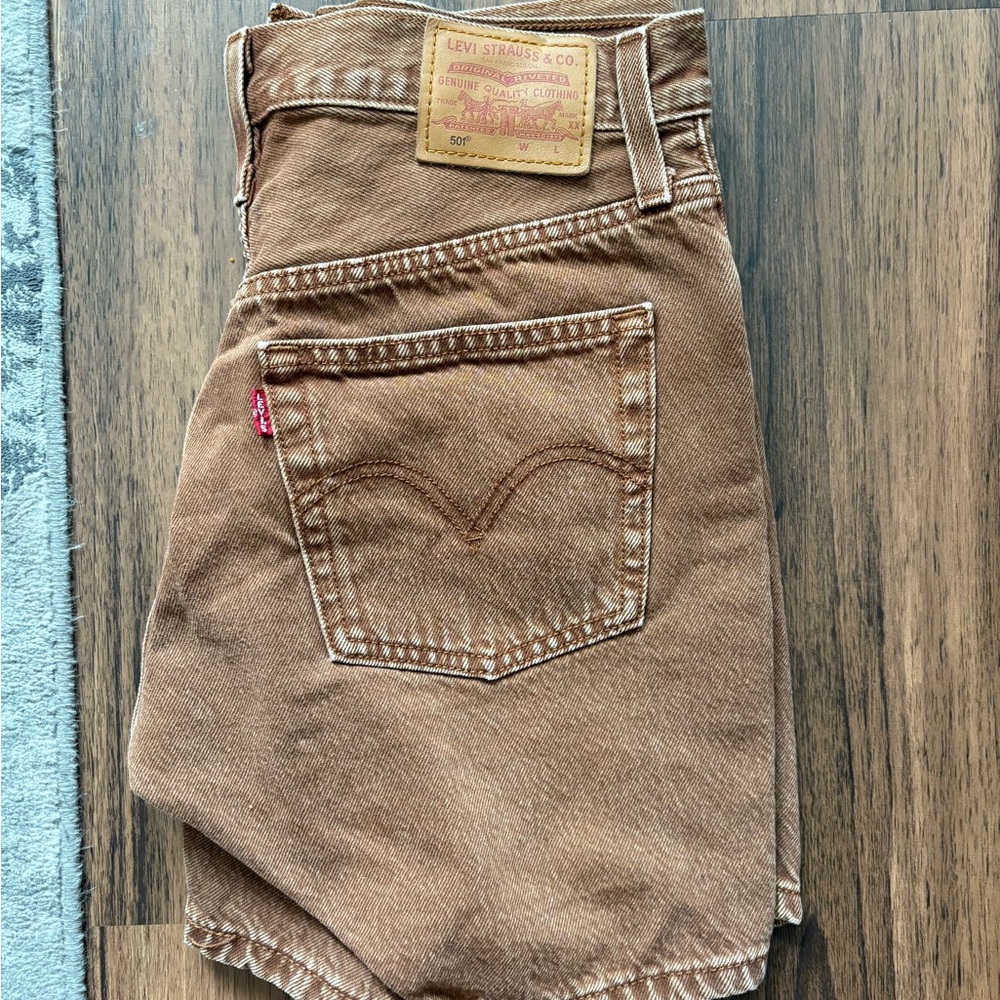 Levi's Tan Denim Shorts